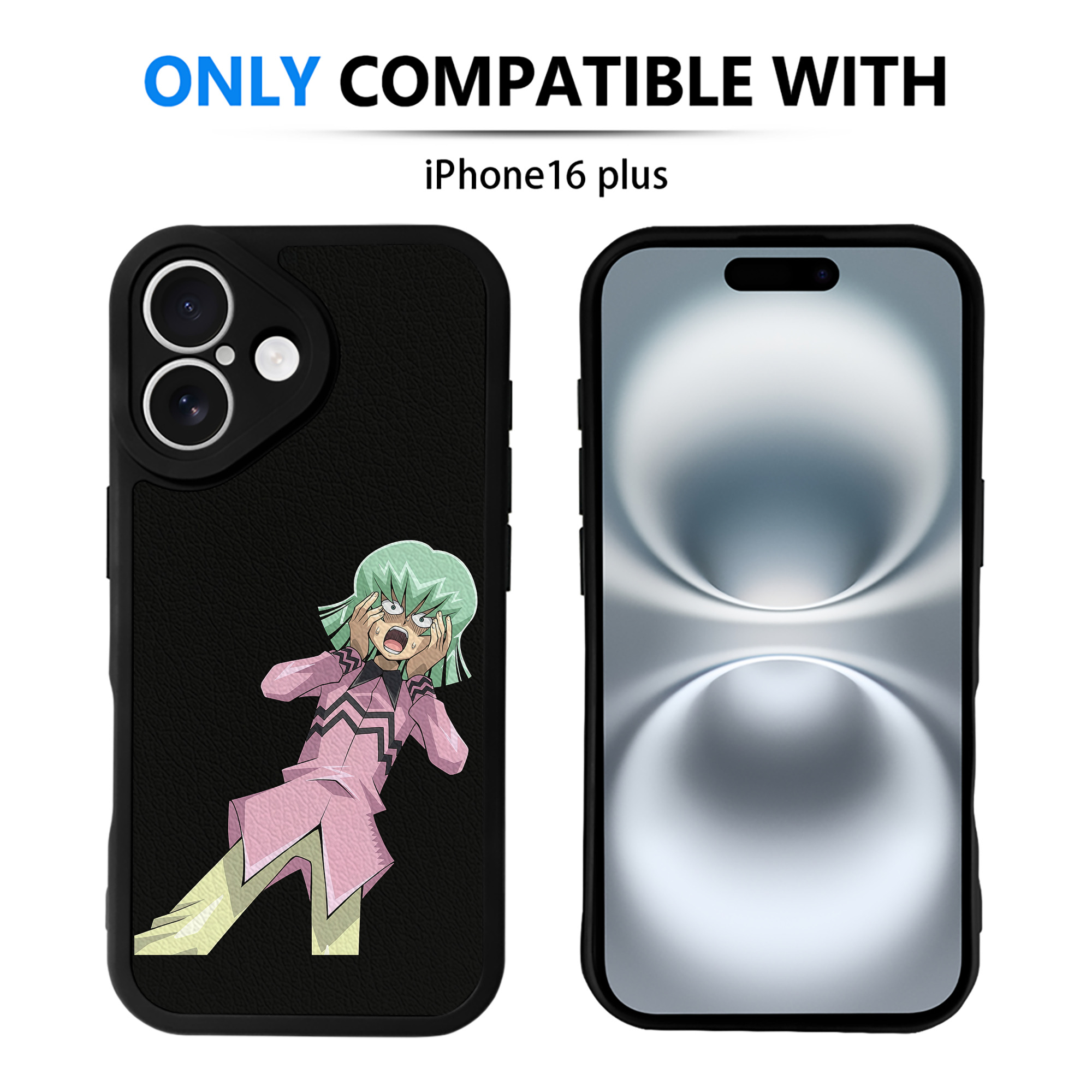 （画像用） 遊☆戯☆王 Yu-Gi-Oh! 【iPhone 16シリーズ対応】シリコンスマホケース（レザー調） 材質：シリコン